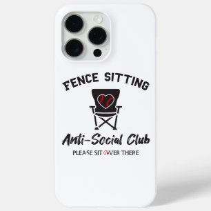 Funny Fence sitzt Anti Social Club Baseball Soft Case-Mate iPhone Hülle