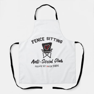 Funny Fence sitzt Anti Social Club Baseball Soft Schürze