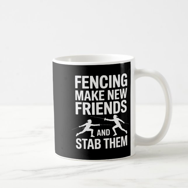 Funny Fencing Art For Men Women Kids Fencer Fencin Kaffeetasse (Rechts)
