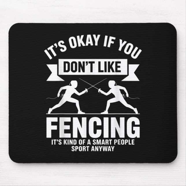 Funny Fencing Art für Männer Frauen Kinder Fencer  Mousepad (Vorne)