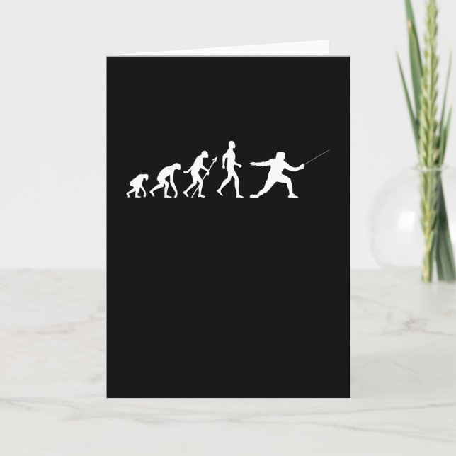 Funny Fencing Geschenk für Frauen Männer und Fraue Karte (Vorderseite)
