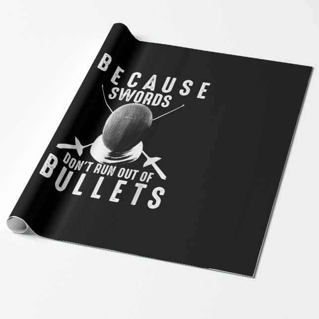 Funny Fencing Geschenk Niedlich Fencer Liebe Schwe Geschenkpapier (Ungerollt)