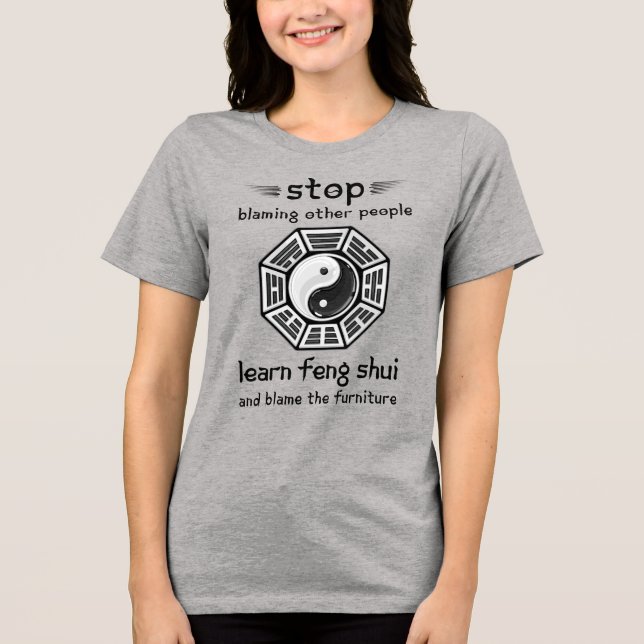Funny Feng Shui New Age Tri-Blend Shirt (Vorderseite)