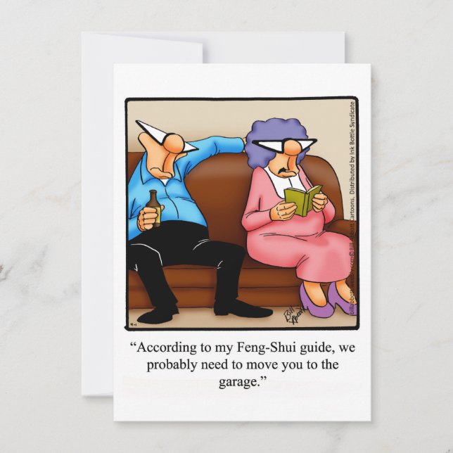 Funny "Feng-Shui" Party Einladungen zum Jahrestag (Vorderseite)