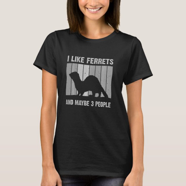 Funny Ferret für Männer Frauen Ferret Lover Introv T-Shirt (Vorderseite)