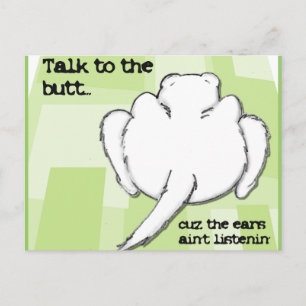 Funny Ferret Gespräch mit dem Hintern Postkarte