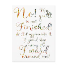 Funny Fertig Quilt Quilt Quilt Zitat