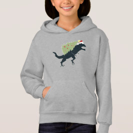 Funny Festive Dino Christmas Hoodie