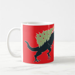 Funny Festive Dino Christmas Kaffeetasse