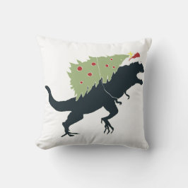 Funny Festive Dino Christmas Kissen
