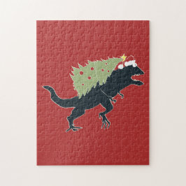 Funny Festive Dino Christmas Puzzle