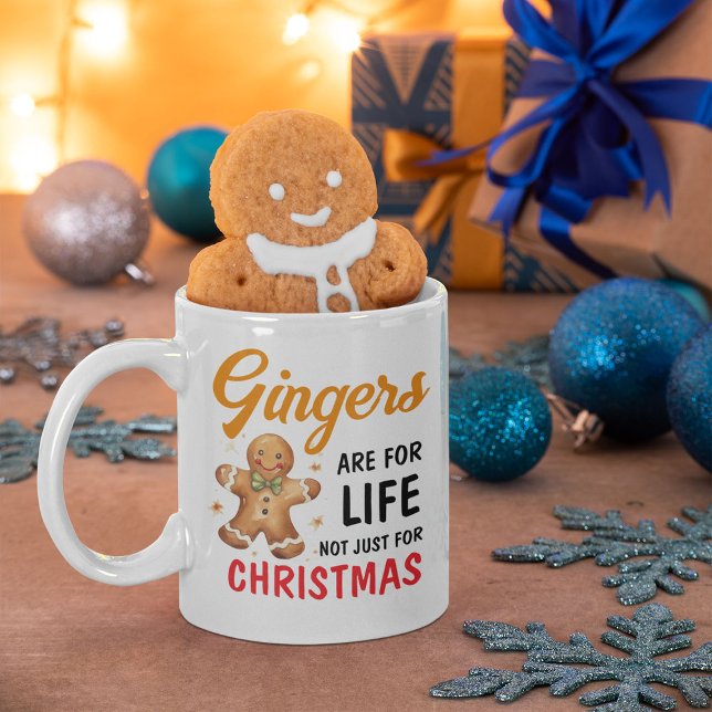 Funny Festive Joke Gingers Foto Weihnachten Kaffeetasse (Von Creator hochgeladen)