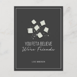 Funny Feta Friends Valentine Liebe Käse Postkarte