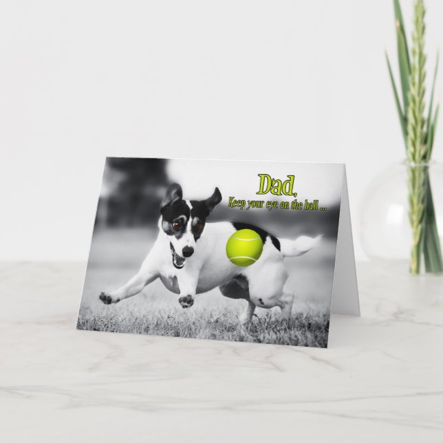 Funny Fetch Jack Russell Dog Fathers Day Karte (Vorderseite)
