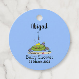 Funny Fett hungriger grüner Cartoon Geschenkanhänger