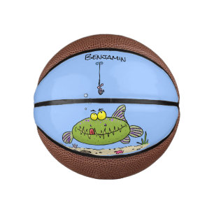 Funny Fett hungriger grüner Cartoon Mini Basketball