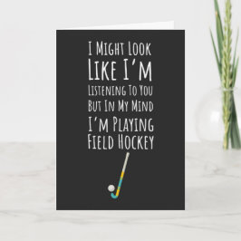 Funny Field Hockey Cards Team Player Sports Coach Karte
