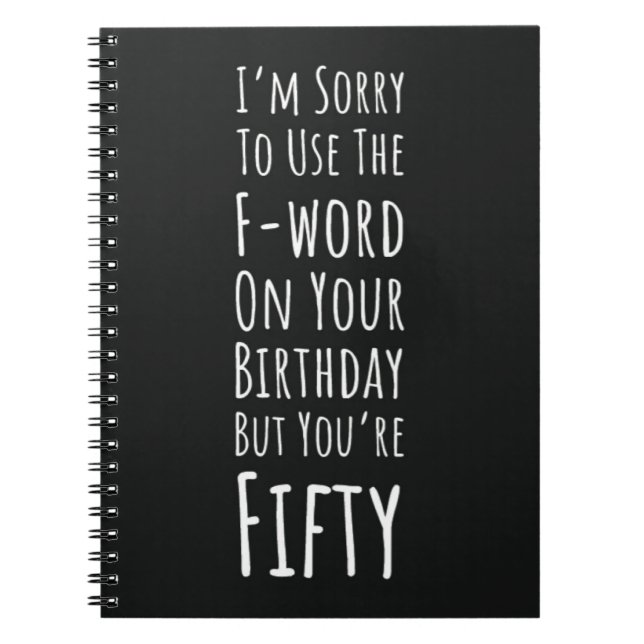 Funny Fiftieth Birthday Gifts Fifty 50th Humorous Notizblock (Vorderseite)