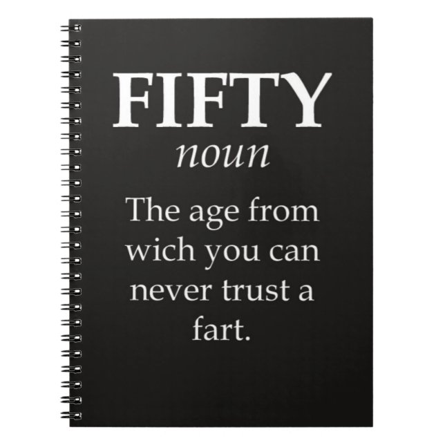 Funny Fifty Birthday Gifts Humor 50 Years Old 50th Notizblock (Vorderseite)
