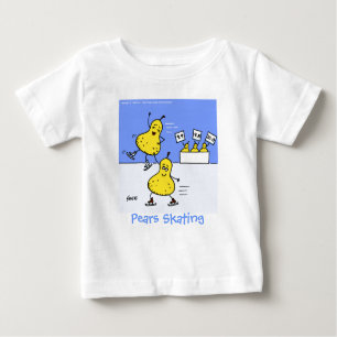 Funny Figure Skaters Niedlich Cartoon Birnen Skate Baby T-shirt