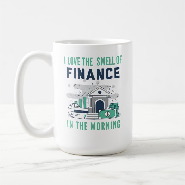 Funny Finance Mug Business Office Coworker Blue Kaffeetasse (Links)