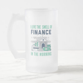Funny Finance Mug Business Office Coworker Blue Mattglas Bierglas