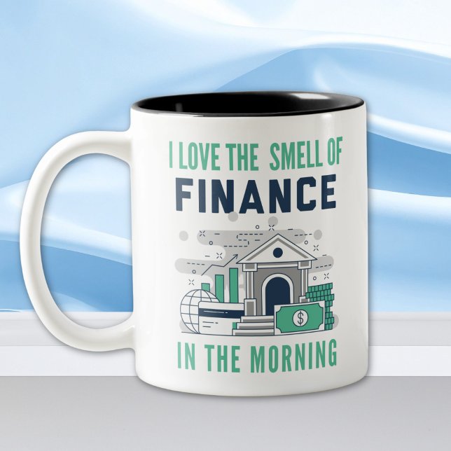 Funny Finance Tassen Business Office Coworker Blue (Von Creator hochgeladen)