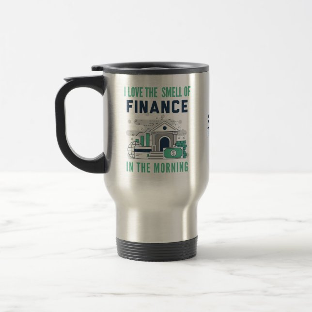 Funny Finance Travel Mug Reisebecher (Links)
