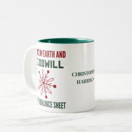 Funny FInance Weihnachts-Tasse Zweifarbige Tasse