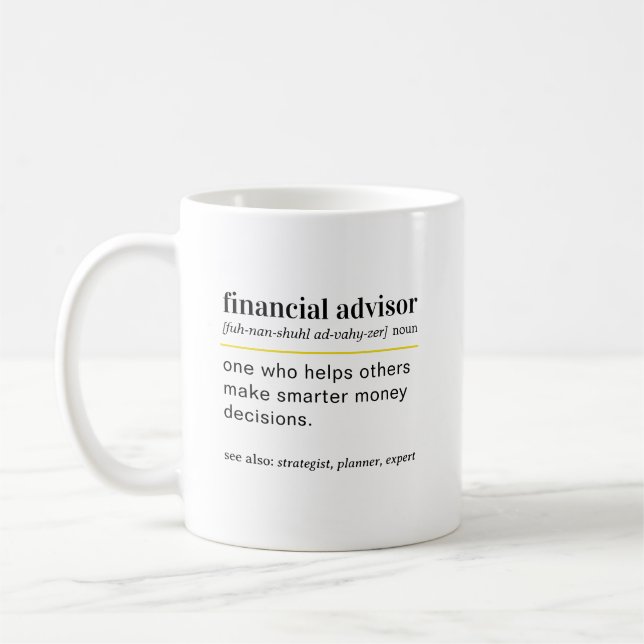 Funny Financial Advisor Definition Gift Kaffeetasse (Links)