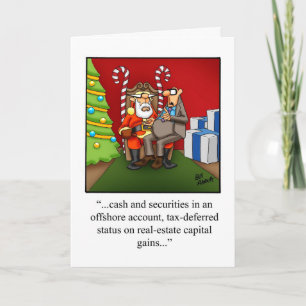 Funny Financial Business Weihnachtskarte Feiertagskarte