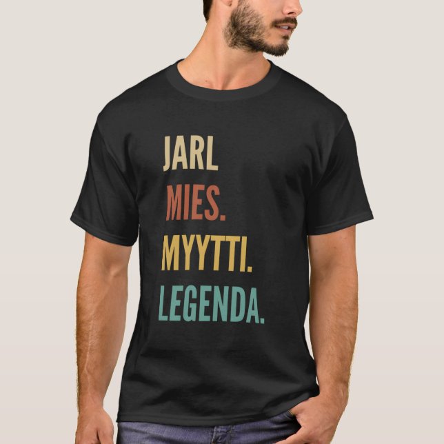 Funny Finland First Name Design - Jarl T-Shirt (Vorderseite)