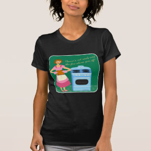 Funny Fire Alarm bedeutet Abendessen Zeit Hausfrau T-Shirt