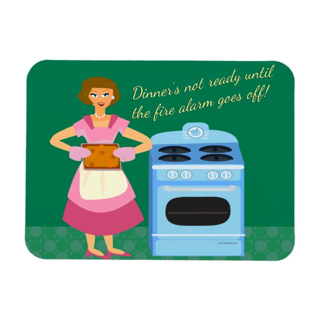 Funny Fire Alarm Supper Time Sprichwort Magnet (Horizontal)