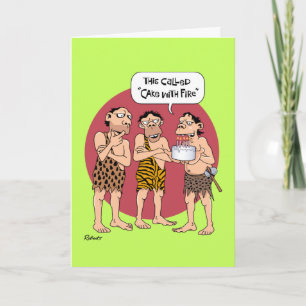 Funny "Fire Cake" Geburtstag Karte
