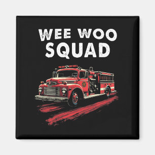 Funny Firefighter Art Fire Truck Feuerwehrmann Magnet