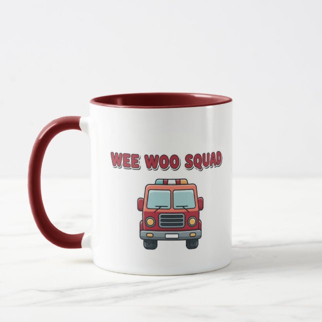 Funny Firefighter Art For Kids Fun Emergency mug Tasse (Links)