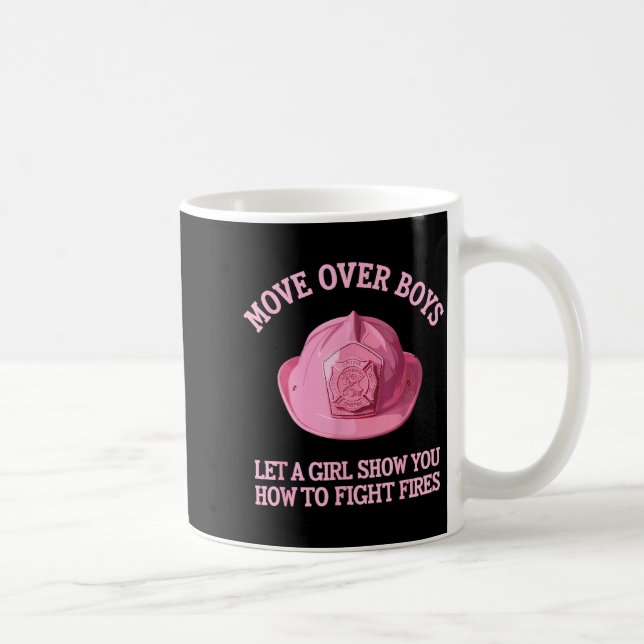 Funny Firefighter Art For Women Girls Fire Fighter Kaffeetasse (Rechts)