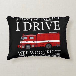 Funny Firefighter Das ist, was ich treibe Wee Woo Dekokissen