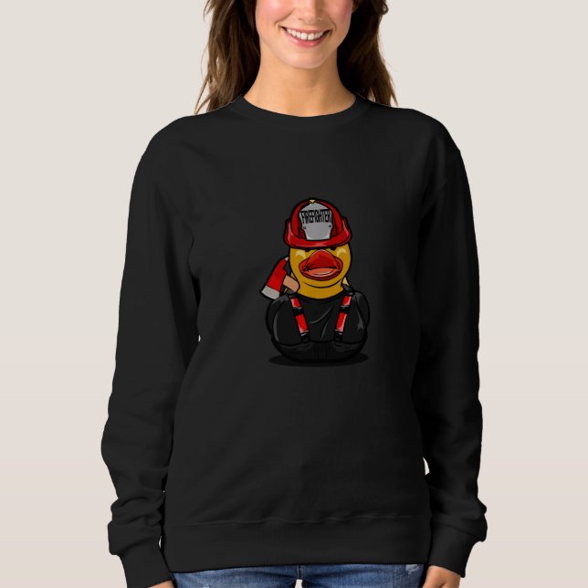 Funny Firefighter Duck Sweatshirt (Vorderseite)