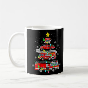 Funny Firefighter Fire Truck Weihnachtsbaum Xmas T Kaffeetasse