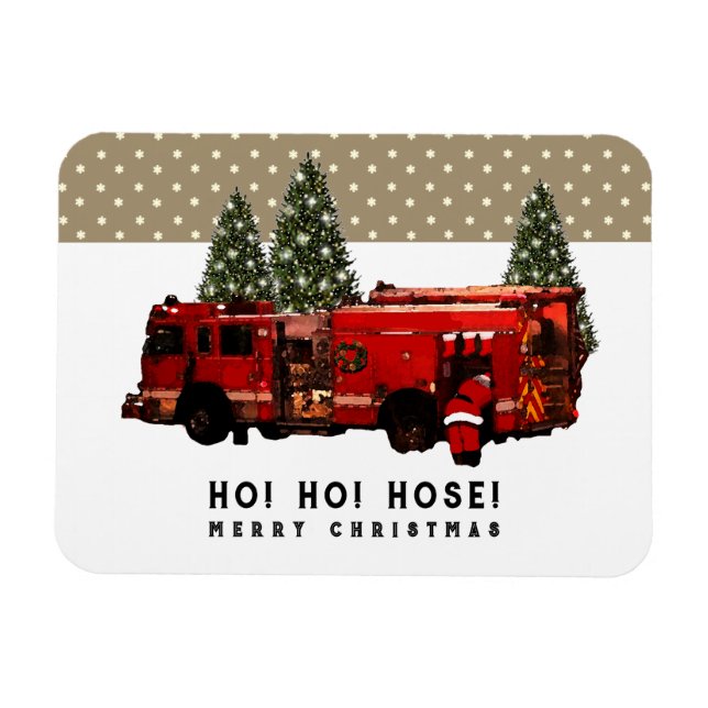 Funny Firefighter Holiday Geschenk Magnet (Horizontal)