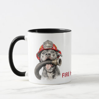 Funny Firefighter Mug Dog Hose Humor Gift Tasse