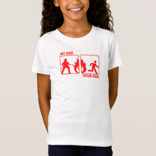 Funny Firefighter Vater - Geschenk für Tochter od T-Shirt