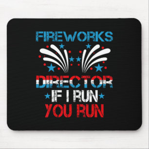Funny Fireworks Director Ich leite Sie Lauf 4. Jul Mousepad