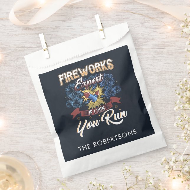 Funny Fireworks Expert Run Wenn ich am 4. Juli lau Geschenktütchen (Ausgeschnitten)