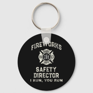 Funny Fireworks Safety Director Boom Squad Firefig Schlüsselanhänger