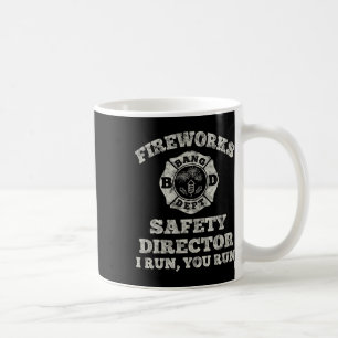 Funny Fireworks Safety Director Firefighter Americ Kaffeetasse