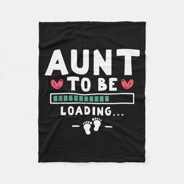 Funny First Time Pregnancy Announcement - Aunt To  Fleecedecke (Vorderseite)