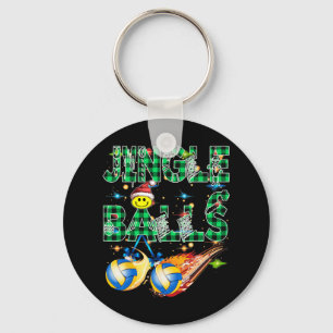 Funny First Weihnachten als Vater Jingle Volleybal Schlüsselanhänger